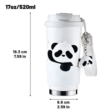17oz Insulated Stainless Steel Tumbler | Vacuum Sealed Travel Coffee Mug | Reusable Thermal Cup With Lid & Paracord Handle| Leak