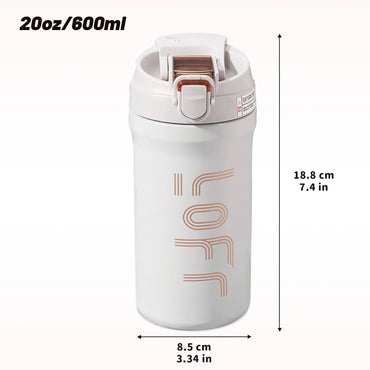 20oz Insulated Stainless Steel Tumbler | Vacuum Sealed Travel Coffee Mug | Reusable Thermal Cup With Lid & Paracord Handle| Leak