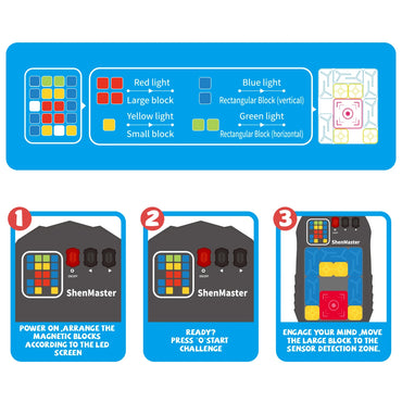 Rechargeable Super Slide Huarong Road Smart Sensor Game 500+ Level Brain Teaser Puzzles Interactive Fidget Toys For Kids Gifts