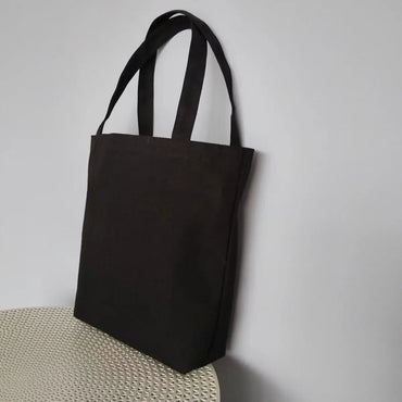 Large Capacity Canvas Shoulder Tote Bag Foldable Eco-Friendly Cotton Tote Bag Reusable Shoulder Bag Shopping Bag