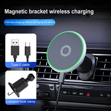 Magnetic Air Vent Phone Bracket for MagSafe Car Mount 360 Degree Rotation Phone Holder for iPhone 12/13/14/15 & All Phones