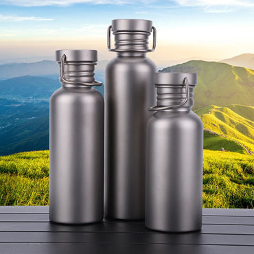 500/600/750ml Titanium Water Bottle with Lid Lightweight Drinking Bottle Leak-Proof Ultralight Water Bottle for Outdoor Picnic