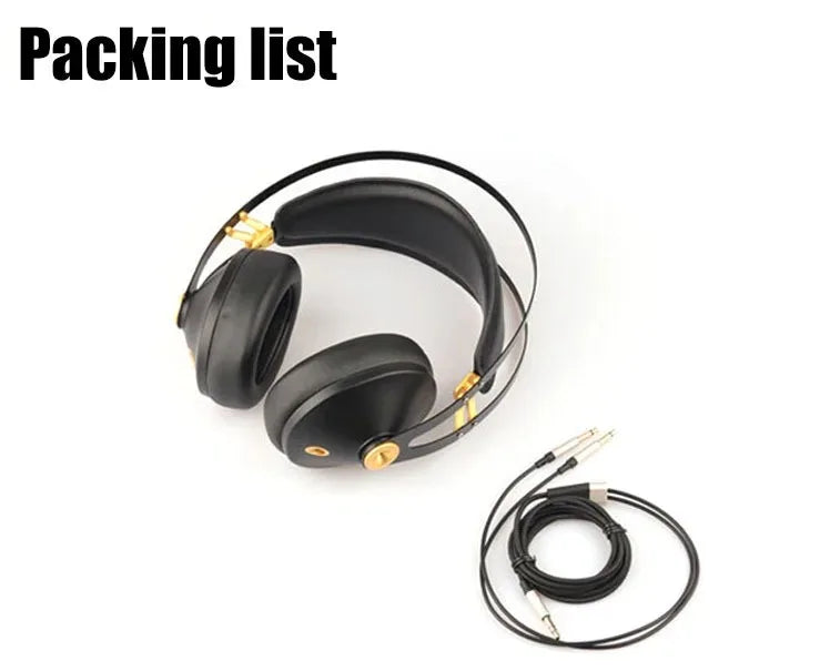 OKCSC One99 Classic Closed-Back Headset For Audiophiles Walnut Color Wired Headset Head Mounted Dynamic Stereo Headphones