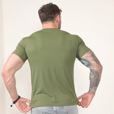 Men Slim Fit Polo T-Shirt Pull On Fashion Design Solid Color Short Sleeve Tee Male Tops