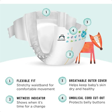 Brand Mama Bear Gentle Touch Diapers Size Newborn 120 Count 4 packs of 30