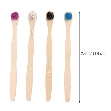 Tongue Toothbrush Adults Tongue Brush 4pcs Tongue Cleaner Bamboo Tongue Brush Oral Bad Breath Brush Cleaner Tongue Deep Cleanin