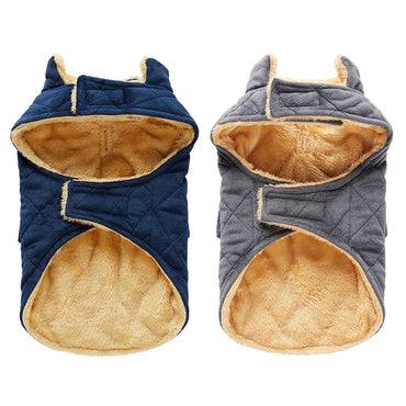 Autumn Winter Pet Coat Plush Warm Thicken Pet Clothes Checkered Double Bag Coat Dog Jacket for Puppy Dog Thermal Jacket