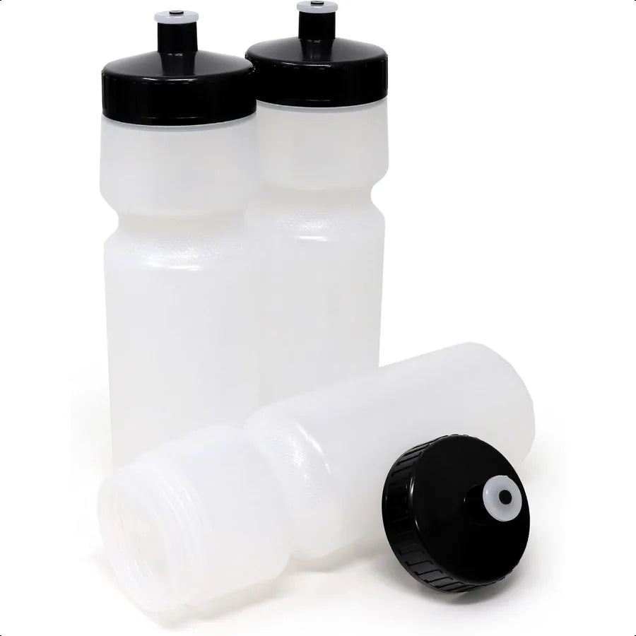 Rolling Sands USA Made Reusable 24 oz Sports Water Bottles 3 Pack BPAFree Easy Open PullTop Fits Most Bike Cages Dishwasher Saf