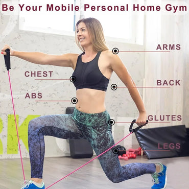 Resistance Bands with Handles, Single Resistance Bands, Exercise Bands with Handles, for Resistance Training, Physical Therapy