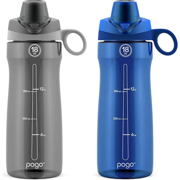 2-Pack Leak Proof Water Bottle with Carry Handle Reusable BPA Free Dishwasher Safe Travel Gym Outdoors Daily Hydration