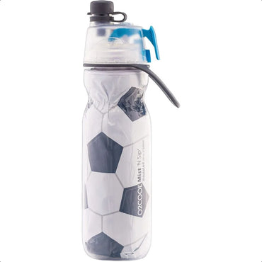 Mist 'N Sip Misting Water Bottle 2in1 Mist And Sip Function With No Leak Pull Top Spout Reusable Sports Water Bottle 20 oz Socc