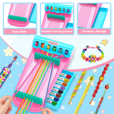 Friendship Bracelet Making Kit,Arts and Crafts String Maker Tool,Birthday Xmas Gifts for Girls 4 5 6 7 8 9 10 11 12+ Years Old
