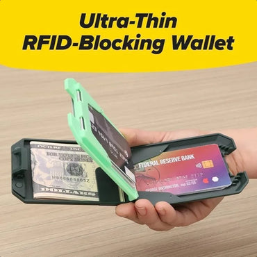 Slim Mint UltraThin RFIDBlocking Aluminum Wallet CrushResistant SpaceOptimizing Card and Cash Holder with OneTouch Access IDThe