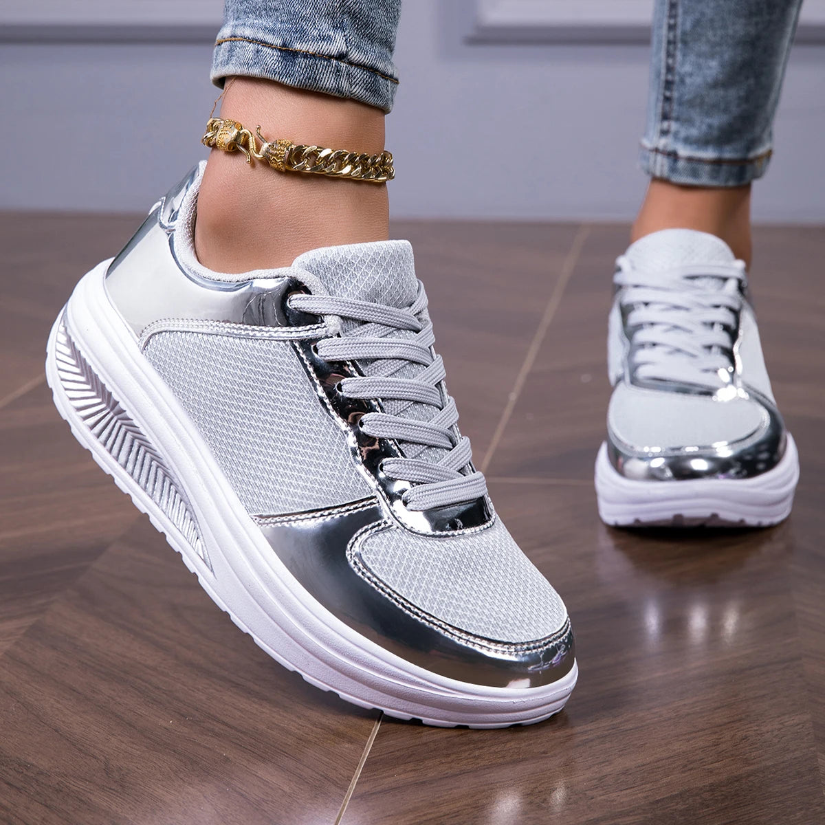 Sneakers For Women Fashion Glitter Girls Women's Casual Shoes Party Unisex Tennis Shoes For Women, Lightweight Walking Shoes For
