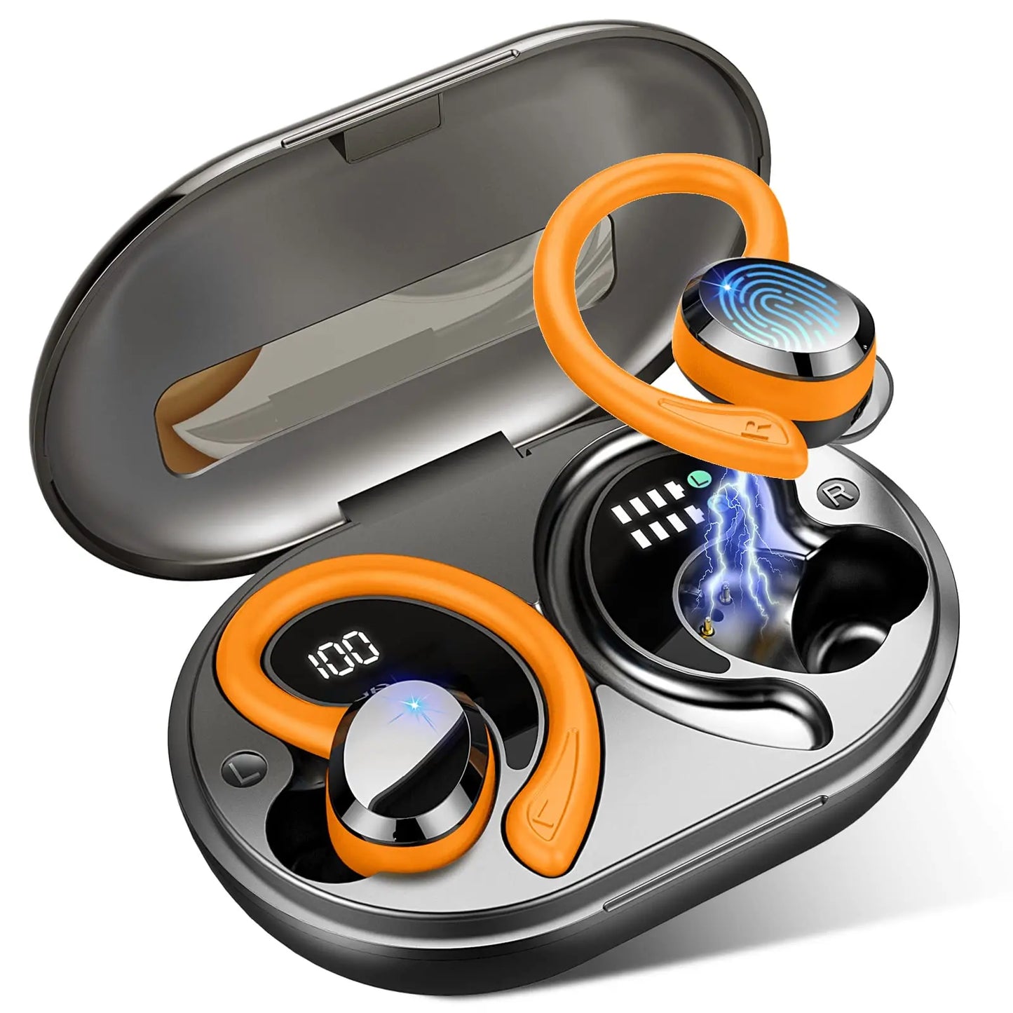 Wireless Earbuds, Bluetooth 5.3 Earbuds Stereo Bass, in-Ear Noise Cancelling Mic, Earphones IP7 Waterproof Sports, 40H Playback.