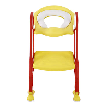 Baby Toddler Soft Toilet Chair Ladder Adjustable Safety Potty Training Seat (Red Yellow) Baby Toilet Ladder Toddlers Potty Seats