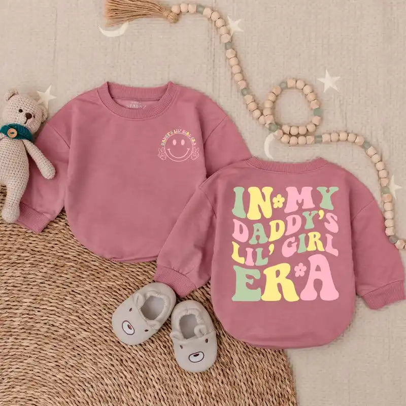 In My Daddy’s Girl Era Romper, Baby Girl Father’s Day Outfit, Daddy’s Girl Bubble Romper, Cute Baby Girl Gift