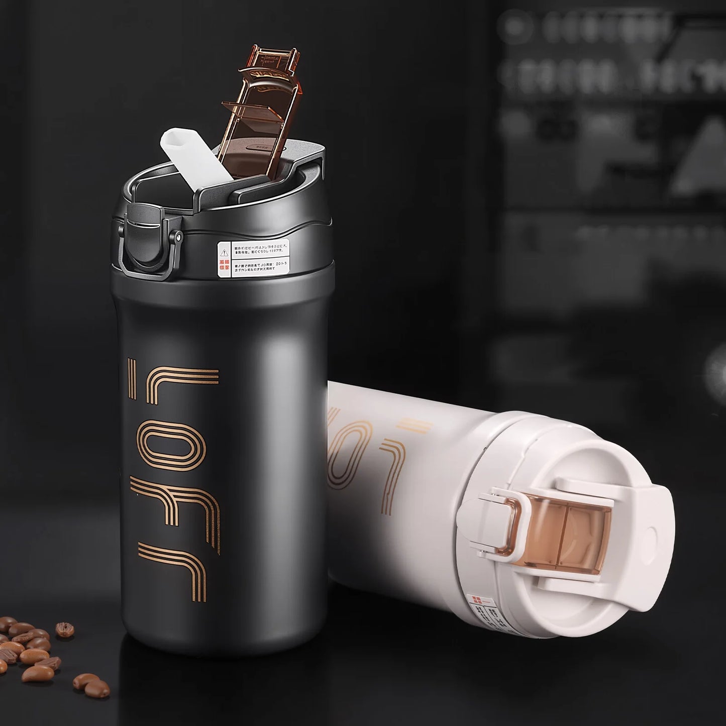 20oz Insulated Stainless Steel Tumbler | Vacuum Sealed Travel Coffee Mug | Reusable Thermal Cup With Lid & Paracord Handle| Leak