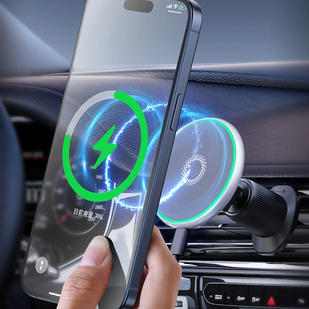 Magnetic Air Vent Phone Bracket for MagSafe Car Mount Smartphone Support Cell Phone Holder for iPhone 12 13 14 15 Series
