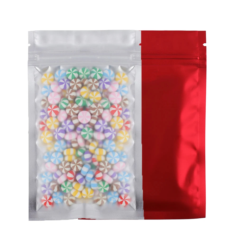 Eco Plastic Bags Aluminum Foil And PP Mylar Bags Matte Gift Pouch Frosted Translucent Kitchen Food Bags Zip Lock Storage Package
