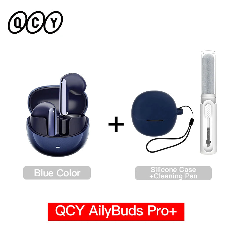 QCY HT10 AilyBuds Pro+ Hybrid ANC Wireless Earphones Hi-Res Audio with LDAC 6 Mics AI HD Call Headset Dual Connection Earbuds