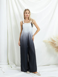 Women s Summer Long Jumpsuit Solid Color Tie Dye Pattern Print Sleeveless Spaghetti Strap Jumpsuit Casual Suspender Pants