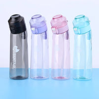 Portable Flavored Water Bottle with Straw Drink More Water 650ML Drinking Bottles Reusable Cup for Outdoor School Office
