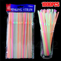 Multicolor Plastic Straws Kitchen Beverage Disposable Drinking Straw Cocktail Rietjes Wedding Birthday Party bar Accessories