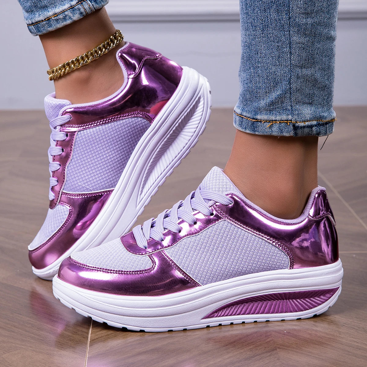 Sneakers For Women Fashion Glitter Girls Women's Casual Shoes Party Unisex Tennis Shoes For Women, Lightweight Walking Shoes For