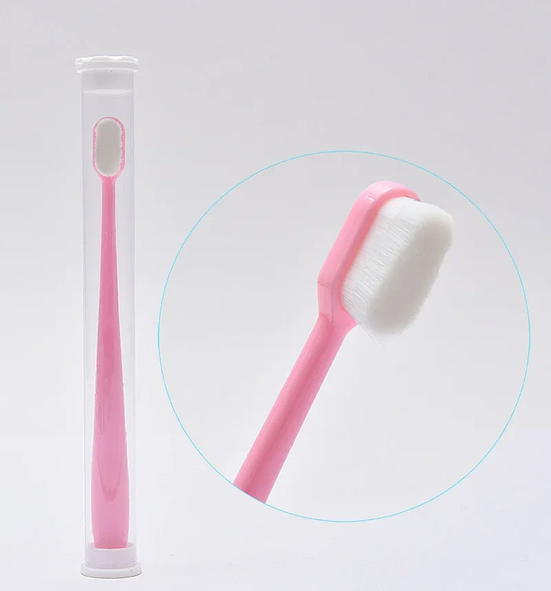 Environmentally Toothbrush Ultra-fine Soft Flat And Waves Head Deep Cleaning Teeth Adult kids Manual Toothbrush For Oral Care