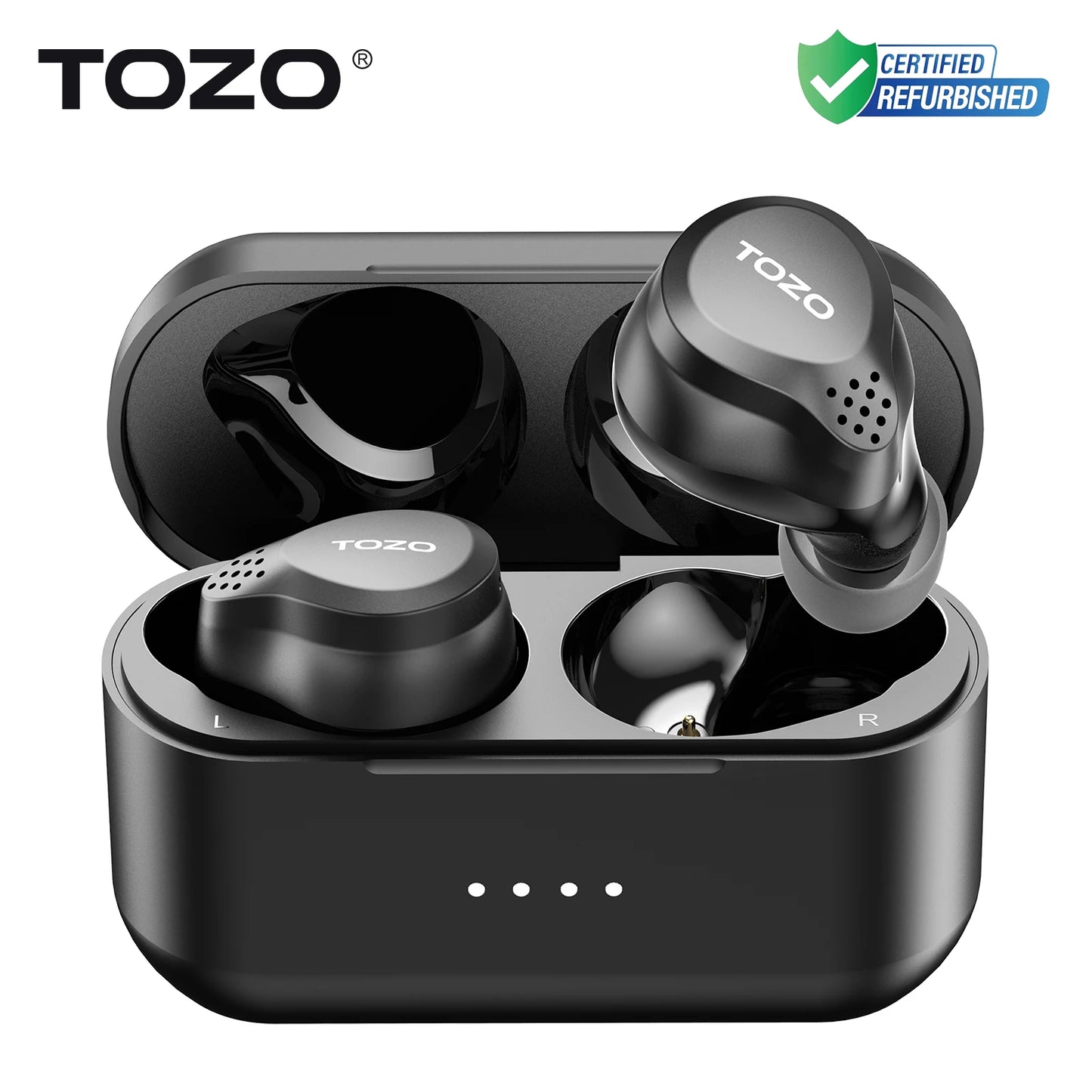 Refurbished TOZO NC7 TWS Earbuds In Ear Wireless Bluetooth Headphones HD Call with Mic Active Noise Cancelling APP Touch Control