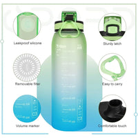 Leak Proof Sports Water Bottle Tritan Reusable Gym Travel Bottle with Flip Top Lid Strainer Fruit Infusion BPA Free Durable