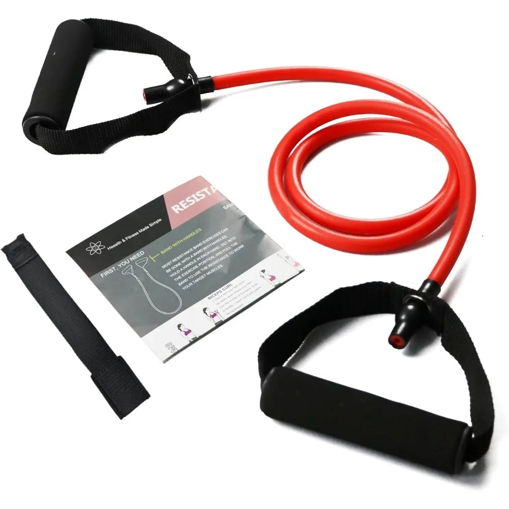 Resistance Bands with Handles, Single Resistance Bands, Exercise Bands with Handles, for Resistance Training, Physical Therapy