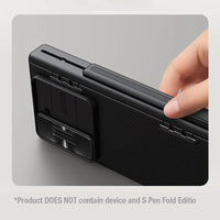 for Samsung Galaxy Z Fold 5 Case with Kickstand, Built-in Slide Camera Cover & Hinge Protection, Shockproof Non-Slip Stand Case