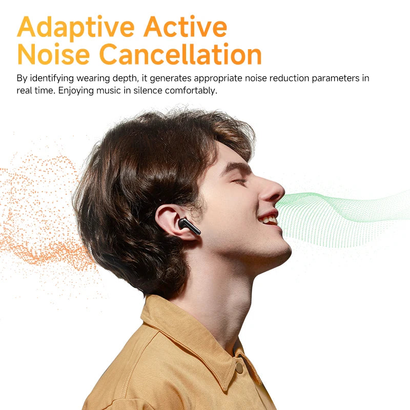QCY HT10 AilyBuds Pro+ Hybrid ANC Wireless Earphones Hi-Res Audio with LDAC 6 Mics AI HD Call Headset Dual Connection Earbuds