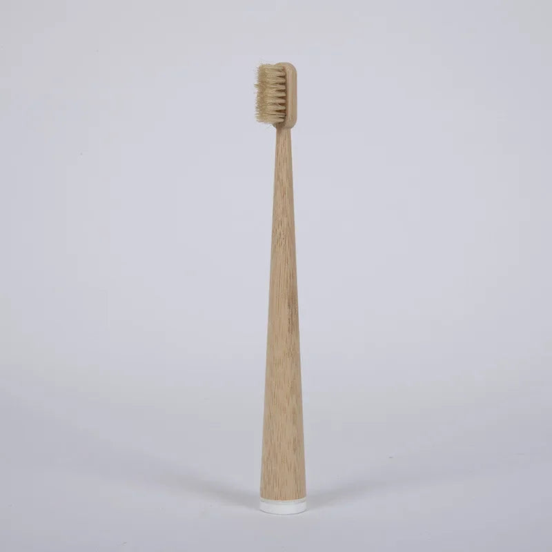4-Pack Natural Bristle Bamboo Toothbrushes Boar Hair Bristle & Bambu Toothbrush Totally Compostable & Biodegradable