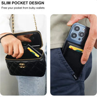 KIHUWEY for MagSafe Wallet Card Holder with Magnetic Mag Safe Leather Detachable Kickstand RFID Wallet for iPhone 16 15 14 13 1