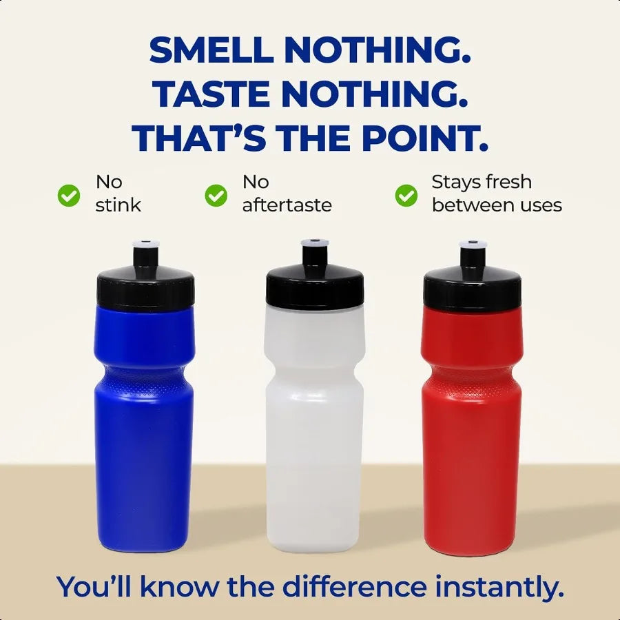 Rolling Sands USA Made Reusable 24 oz Sports Water Bottles 3 Pack BPAFree Easy Open PullTop Fits Most Bike Cages Dishwasher Saf