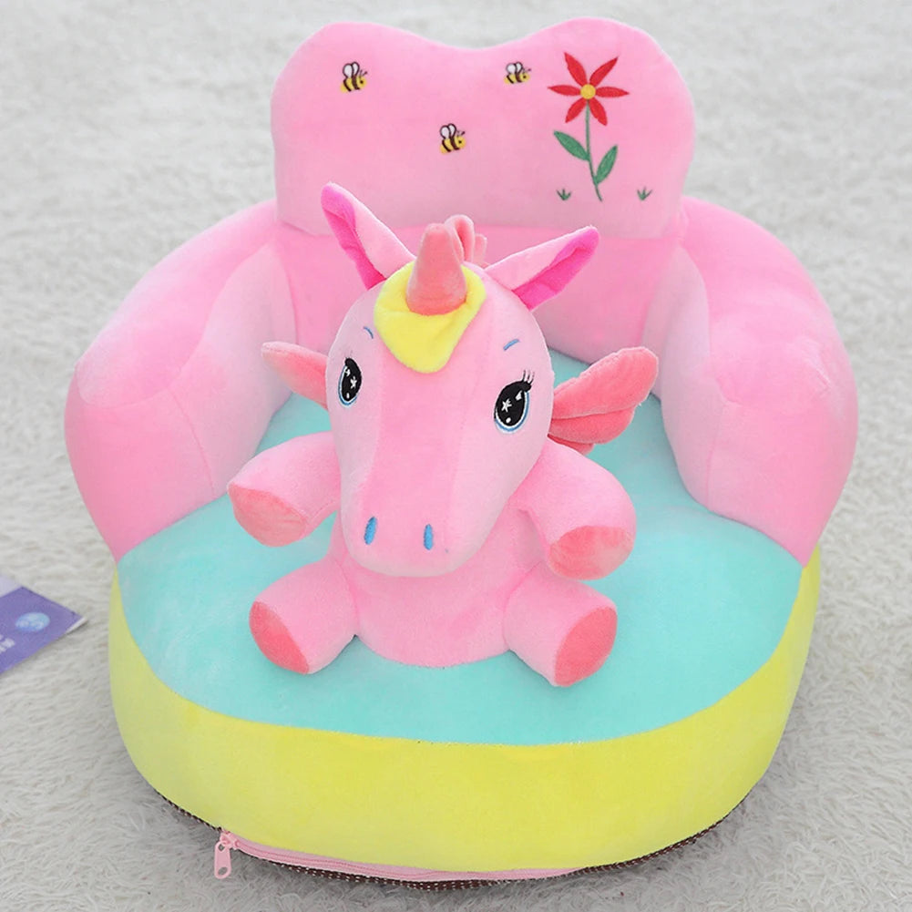 Cartoon Kid Furniture Protector Non-slip Animal Babies Armchair Couch Covers Breathable Elastic Unisex for Boys Girls
