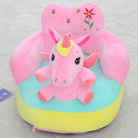 Cartoon Kid Furniture Protector Non-slip Animal Babies Armchair Couch Covers Breathable Elastic Unisex for Boys Girls