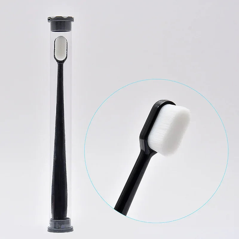 Environmentally Toothbrush Ultra-fine Soft Flat And Waves Head Deep Cleaning Teeth Adult kids Manual Toothbrush For Oral Care