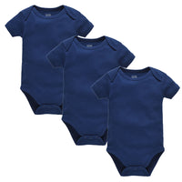 3PCS 5PCS Baby Boys Girls Clothes Solid White Short Sleeve Cotton Baby Bodysuits body bebe 0-24 months Newborn Jumpsuit