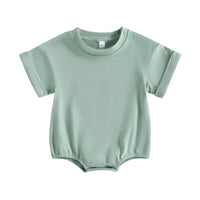 Newborn Baby Romper Summer Crewneck Romper Clothing Solid Casual Loose Jumpsuits Toddler Infant Boy Girl Cotton Playsuit