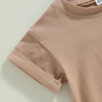 Newborn Baby Romper Summer Crewneck Romper Clothing Solid Casual Loose Jumpsuits Toddler Infant Boy Girl Cotton Playsuit