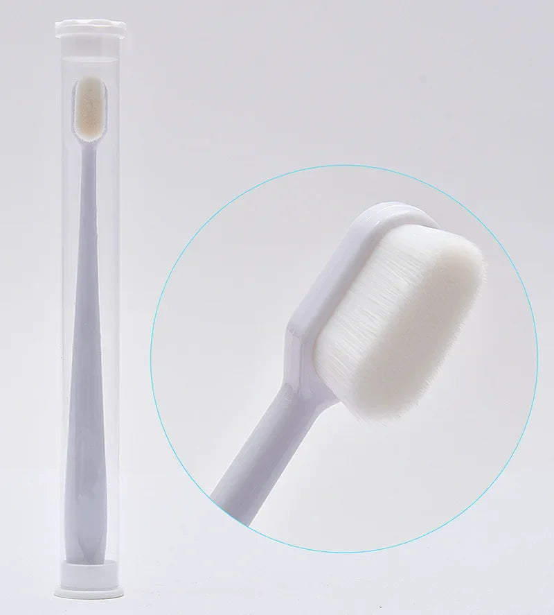 Environmentally Toothbrush Ultra-fine Soft Flat And Waves Head Deep Cleaning Teeth Adult kids Manual Toothbrush For Oral Care