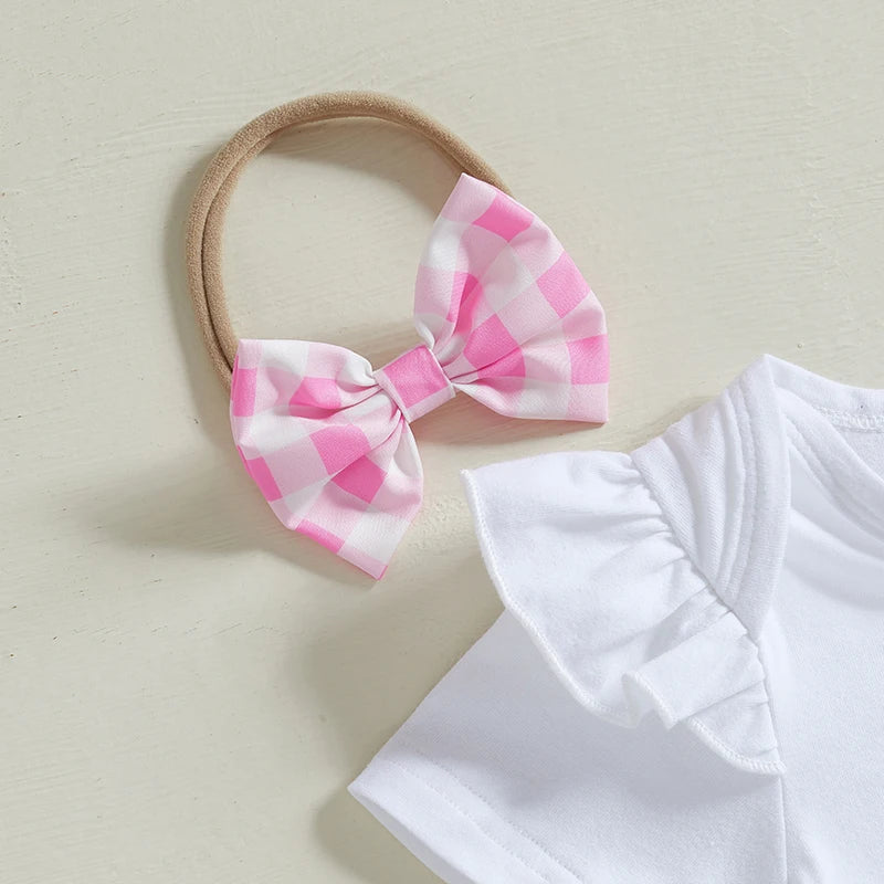 Toddler Girls Summer Outfits Sleeveless Top Floral Shorts Bow Headband Sandals Set Kids Clothing for Beach Vacation