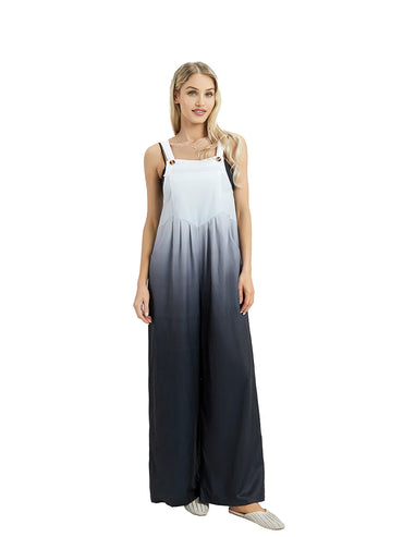 Women s Summer Long Jumpsuit Solid Color Tie Dye Pattern Print Sleeveless Spaghetti Strap Jumpsuit Casual Suspender Pants