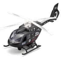 Zinc alloy toy aircraft with sound and rotatable propeller - Military helicopter model for children - Model kit for boys 4-7