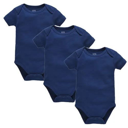 3PCS 5PCS Baby Boys Girls Clothes Solid White Short Sleeve Cotton Baby Bodysuits body bebe 0-24 months Newborn Jumpsuit