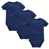 3PCS 5PCS Baby Boys Girls Clothes Solid White Short Sleeve Cotton Baby Bodysuits body bebe 0-24 months Newborn Jumpsuit